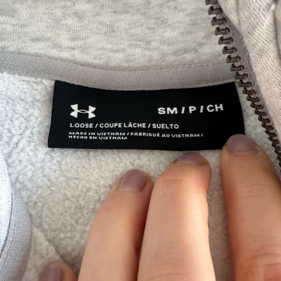 Under Armour Gray Notre Dame  Zip-Up Sweater - Picture 3 of 6